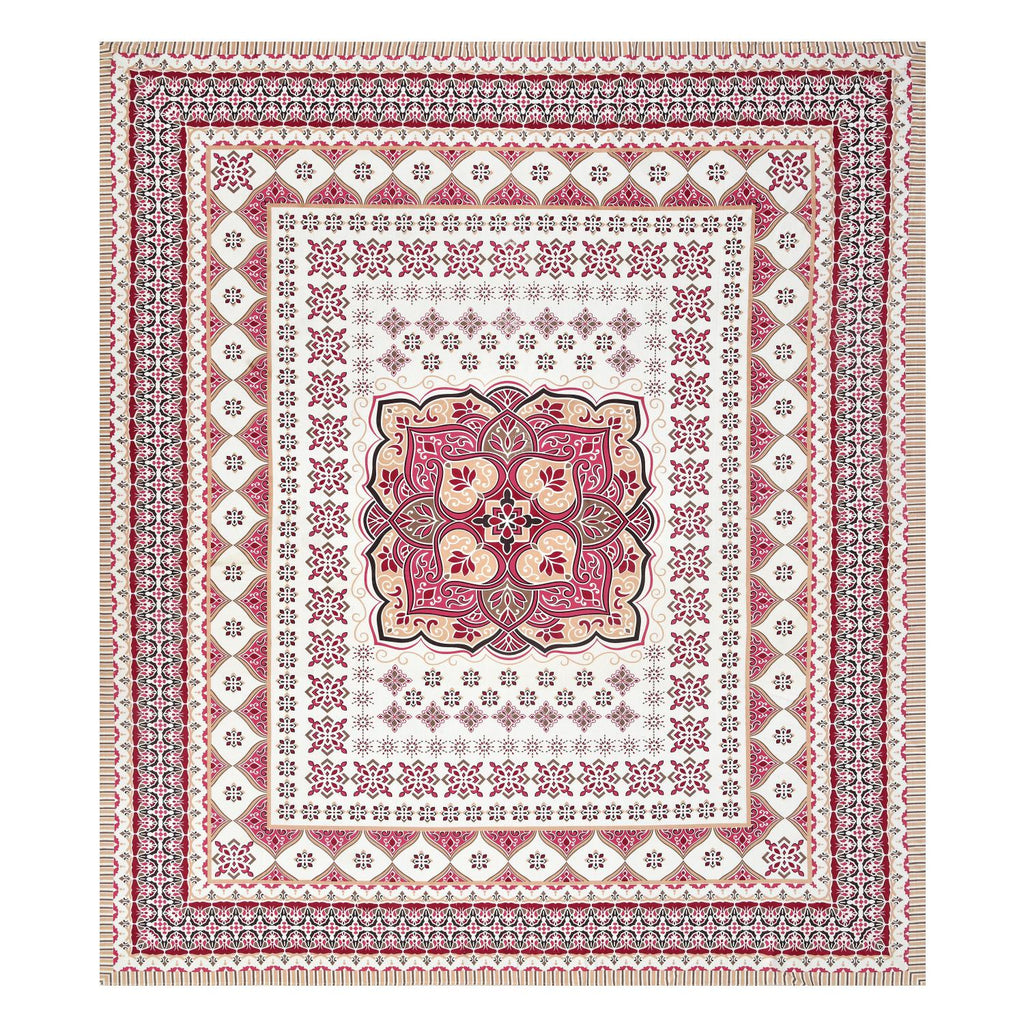 PHULKARI 90*108 Inch Premium Quality DOUBLE Bedsheet with 2 Pillow Covers (17*27 Inch)