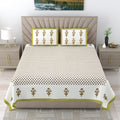 90X108 Inch King Size Pure Cotton 250 TC Premium  Bedsheet with 2 Pillow Covers