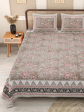 PHULKARI 90*108 Inch Premium Quality DOUBLE Bedsheet with 2 Pillow Covers (17*27 Inch)