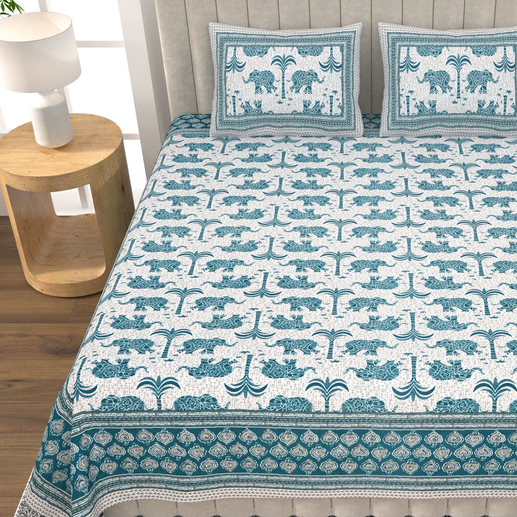 Elegance 90*108 Inch Premium Quality King Size Bedsheet with 2 Pillow Covers (17*27 Inch)