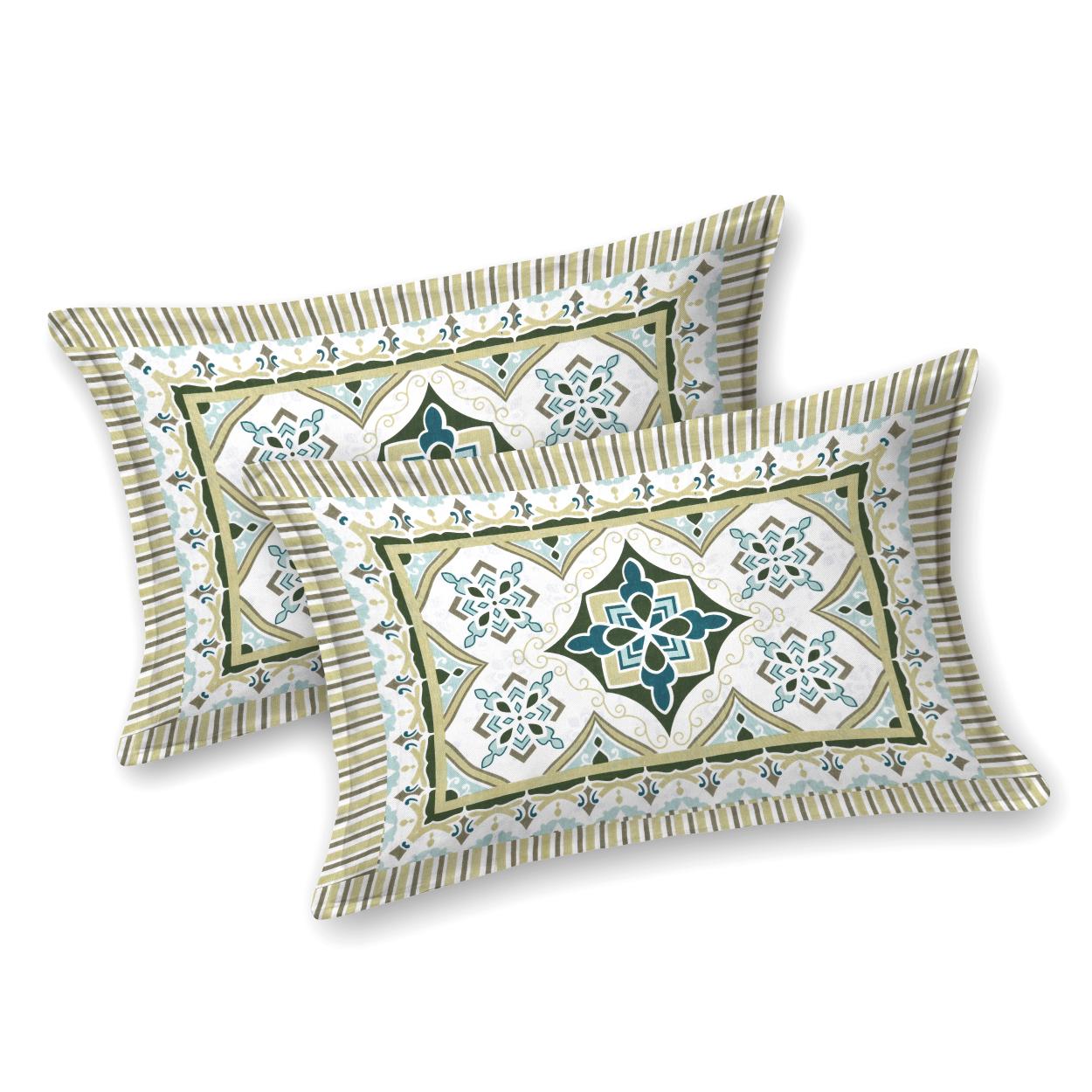 PHULKARI 90*108 Inch Premium Quality DOUBLE Bedsheet with 2 Pillow Covers (17*27 Inch)