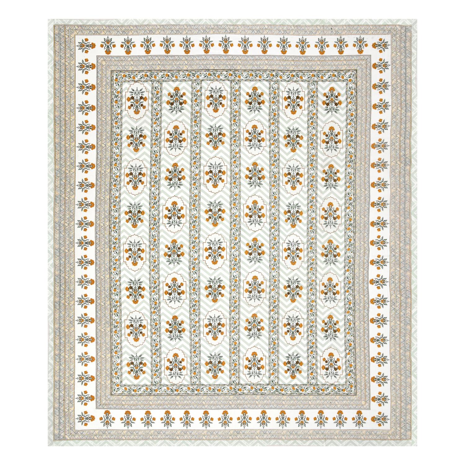 PHULKARI 90*108 Inch Premium Quality DOUBLE Bedsheet with 2 Pillow Covers (17*27 Inch)