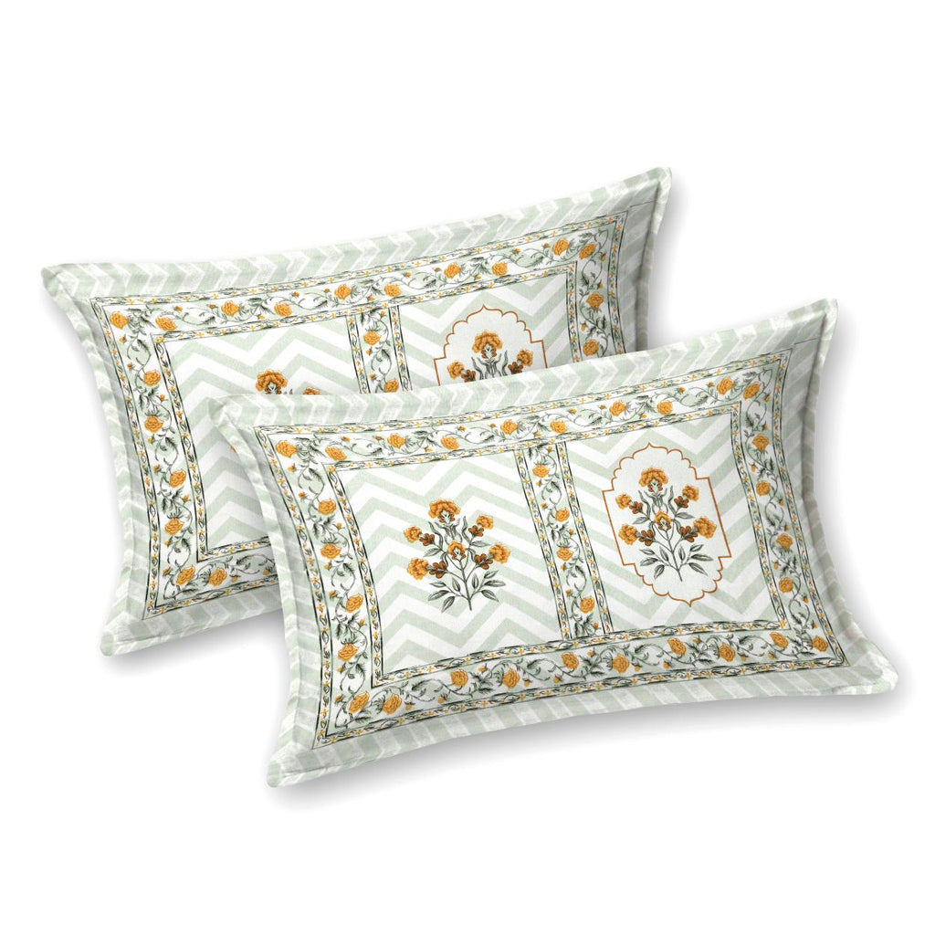 PHULKARI 90*108 Inch Premium Quality DOUBLE Bedsheet with 2 Pillow Covers (17*27 Inch)