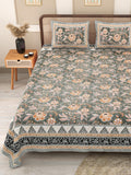 PHULKARI 90*108 Inch Premium Quality DOUBLE Bedsheet with 2 Pillow Covers (17*27 Inch)