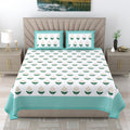 90X108 Inch King Size Pure Cotton 250 TC Premium  Bedsheet with 2 Pillow Covers