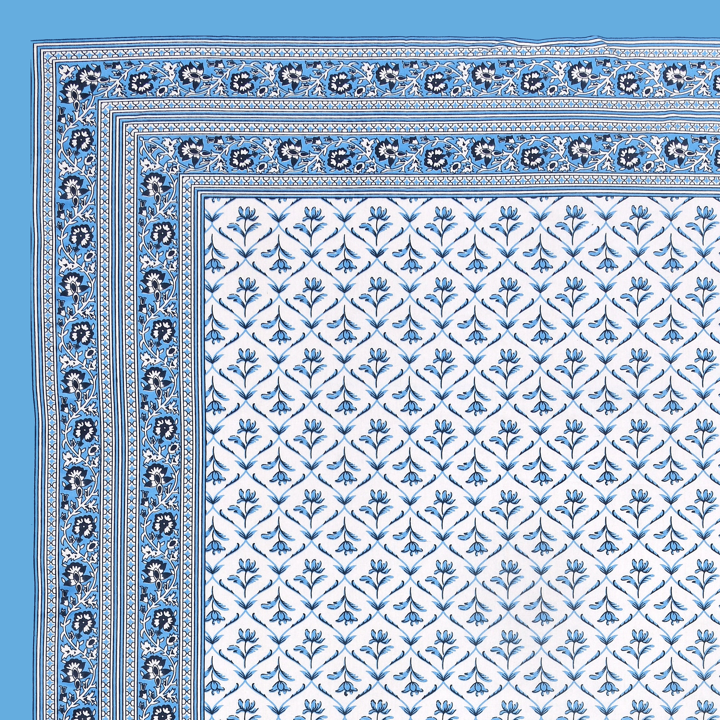 PHULKARI 90*108 Inch Premium Quality DOUBLE Bedsheet with 2 Pillow Covers (17*27 Inch) (Copy)