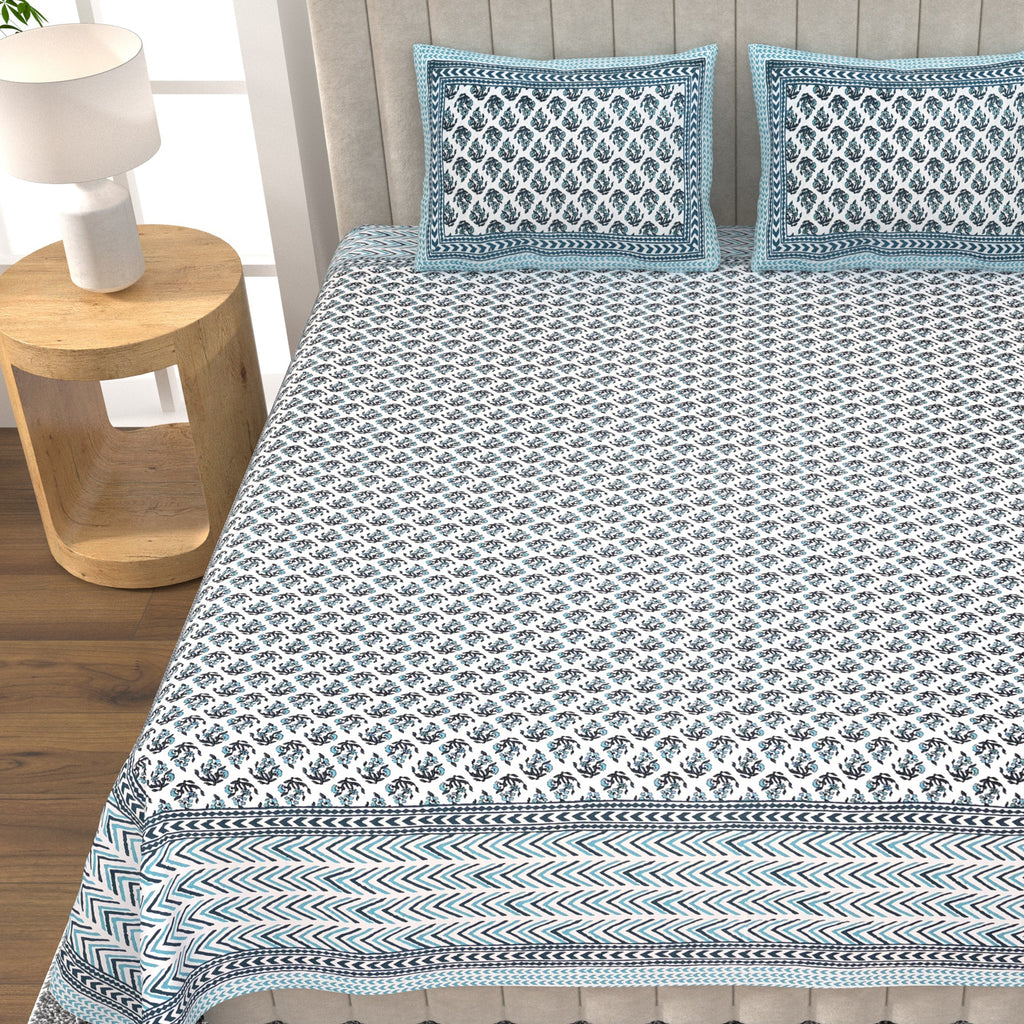 Elegance 90*108 Inch Premium Quality King Size Bedsheet with 2 Pillow Covers (17*27 Inch)