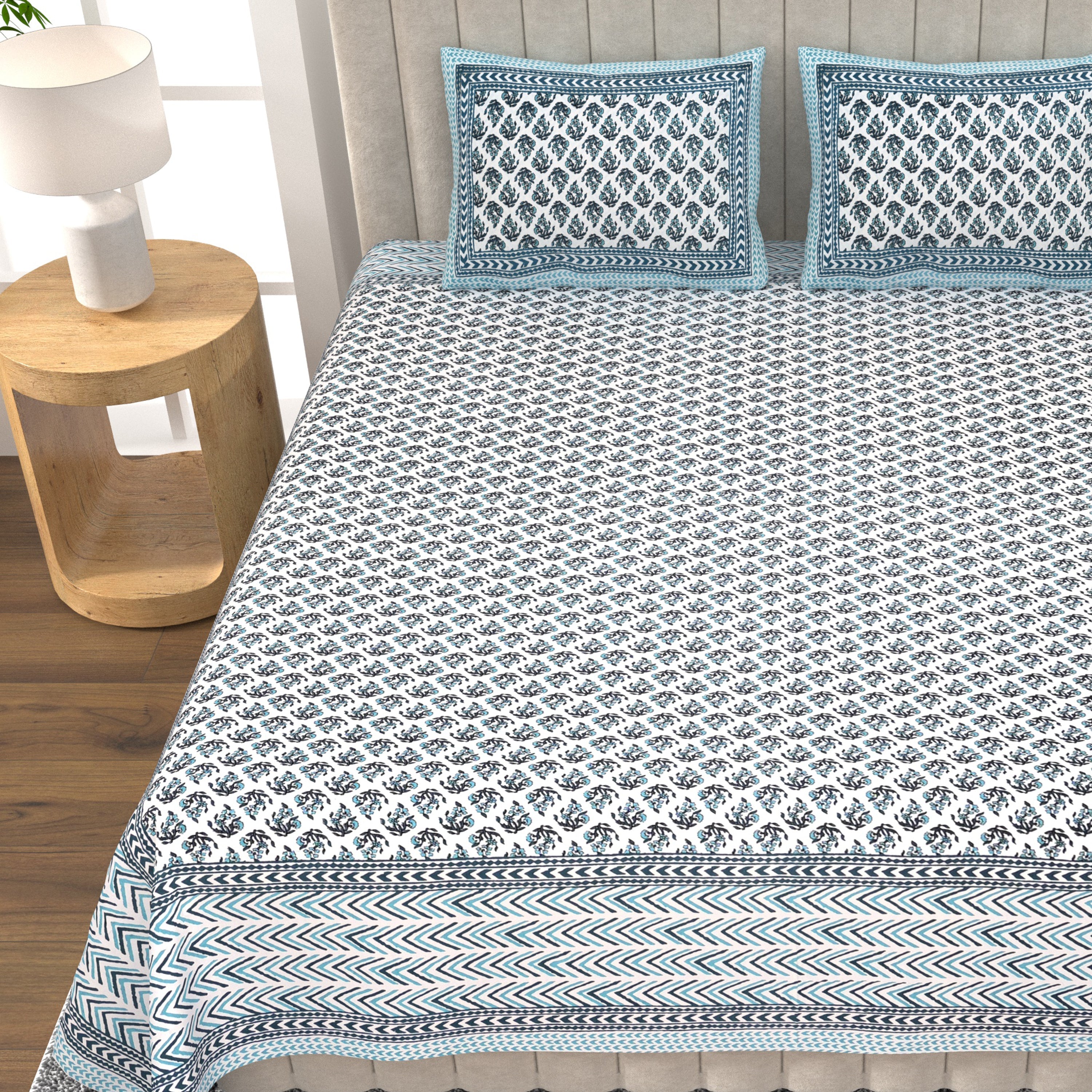 Elegance 90*108 Inch Premium Quality King Size Bedsheet with 2 Pillow Covers (17*27 Inch)