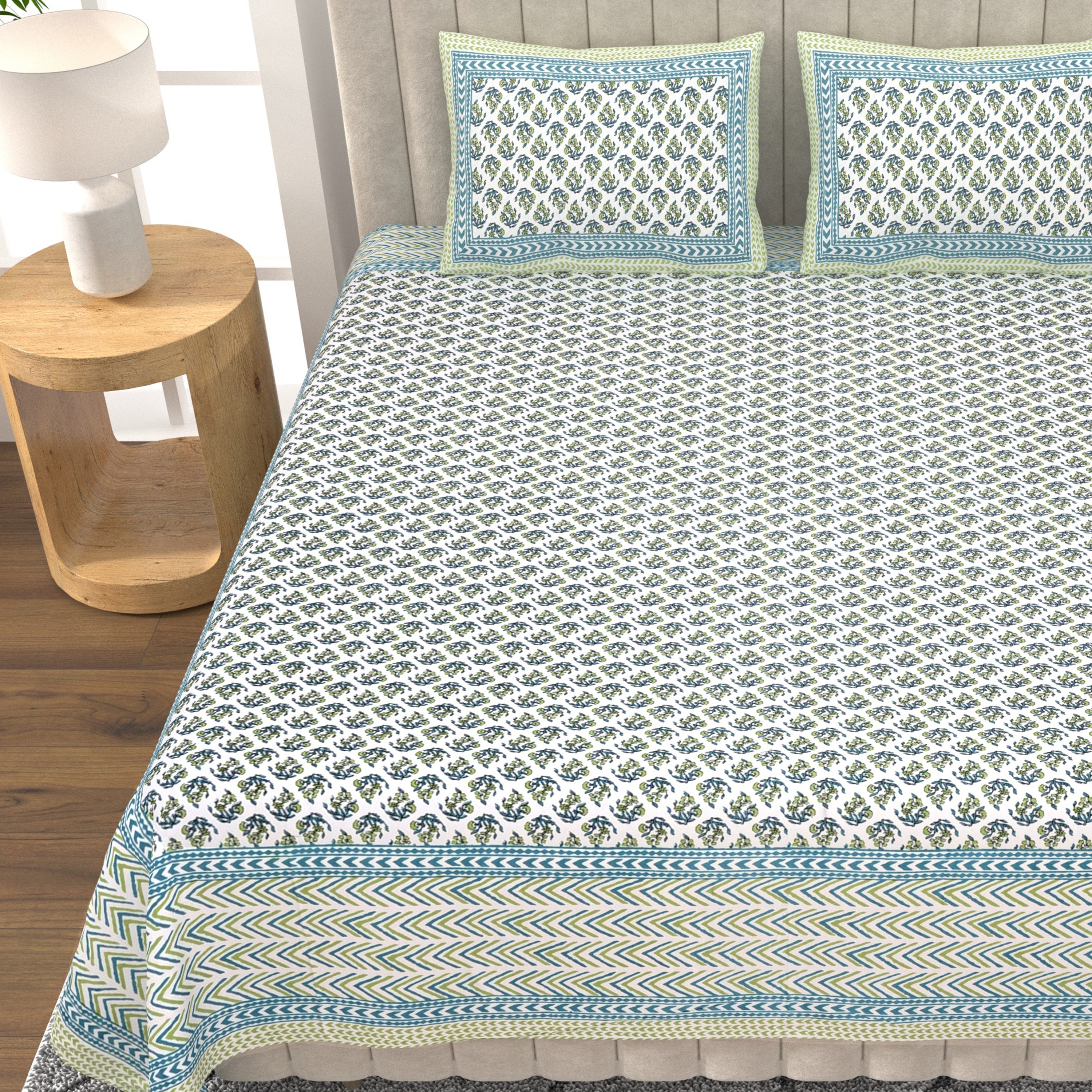Elegance 90*108 Inch Premium Quality King Size Bedsheet with 2 Pillow Covers (17*27 Inch)