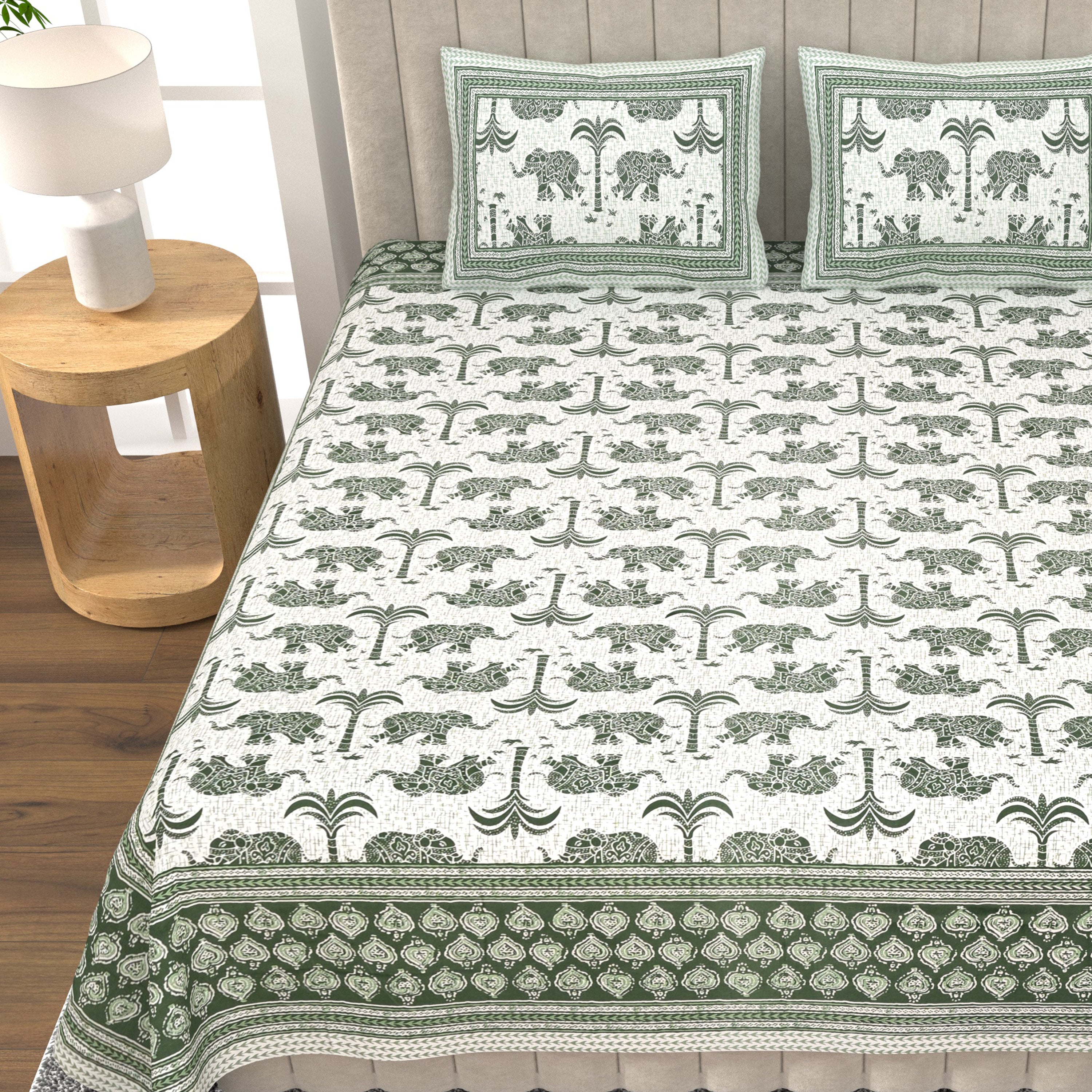 Elegance 90*108 Inch Premium Quality King Size Bedsheet with 2 Pillow Covers (17*27 Inch)