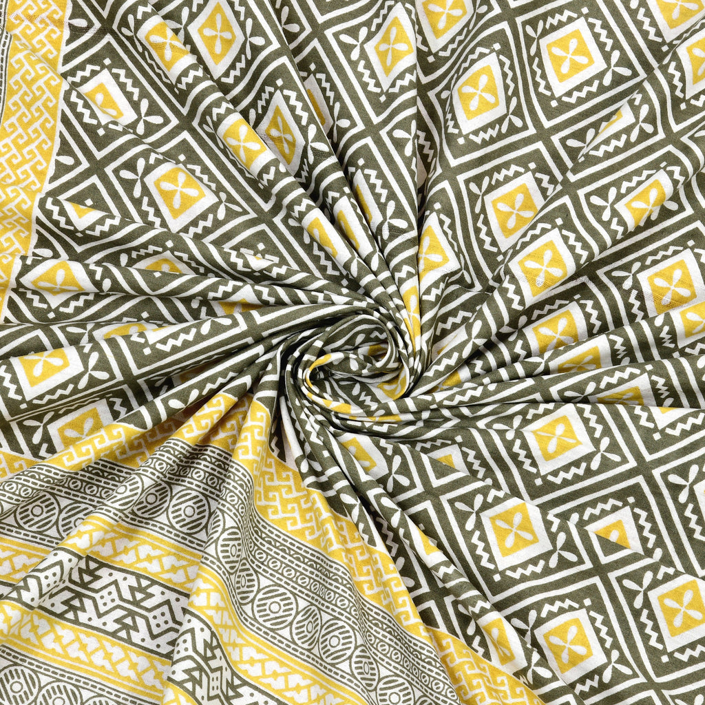 250 TC Pure Cotton | Multicolor Traditional Jaipuri Prints | Premium Quality King Size Bedsheet with 2 Pillow Covers (90*108 Inch)