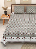 PHULKARI 90*108 Inch Premium Quality DOUBLE Bedsheet with 2 Pillow Covers (17*27 Inch)