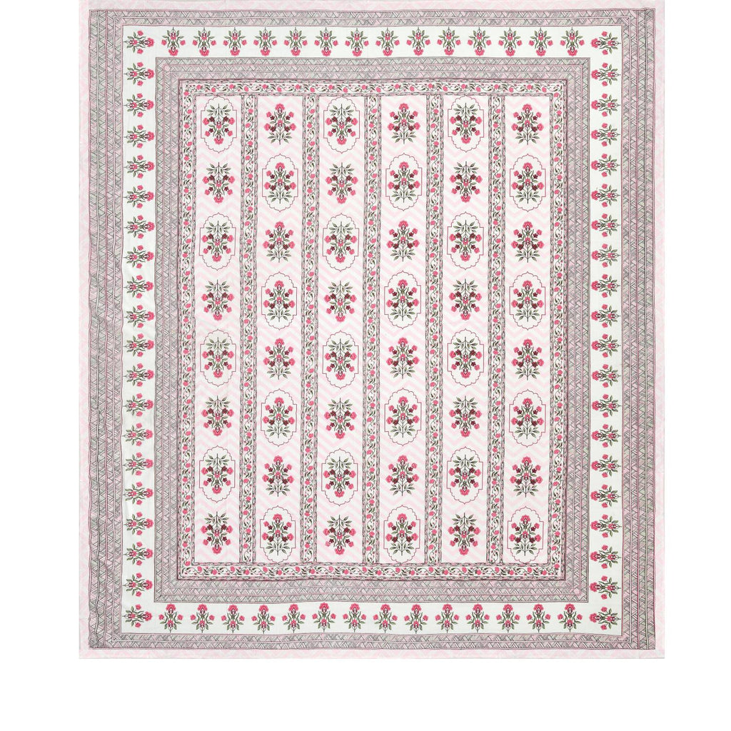 PHULKARI 90*108 Inch Premium Quality DOUBLE Bedsheet with 2 Pillow Covers (17*27 Inch)