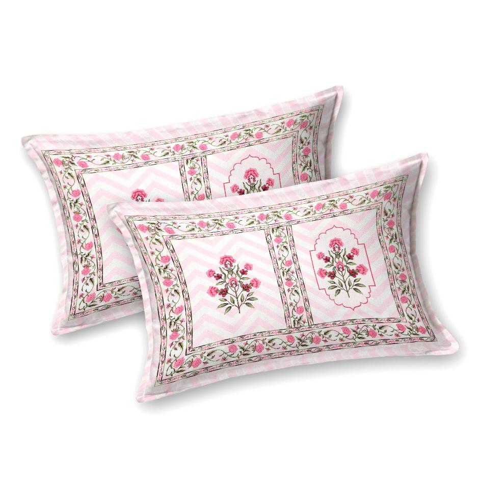 PHULKARI 90*108 Inch Premium Quality DOUBLE Bedsheet with 2 Pillow Covers (17*27 Inch)