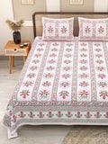 PHULKARI 90*108 Inch Premium Quality DOUBLE Bedsheet with 2 Pillow Covers (17*27 Inch)