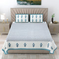 90X108 Inch King Size Pure Cotton 250 TC Premium  Bedsheet with 2 Pillow Covers