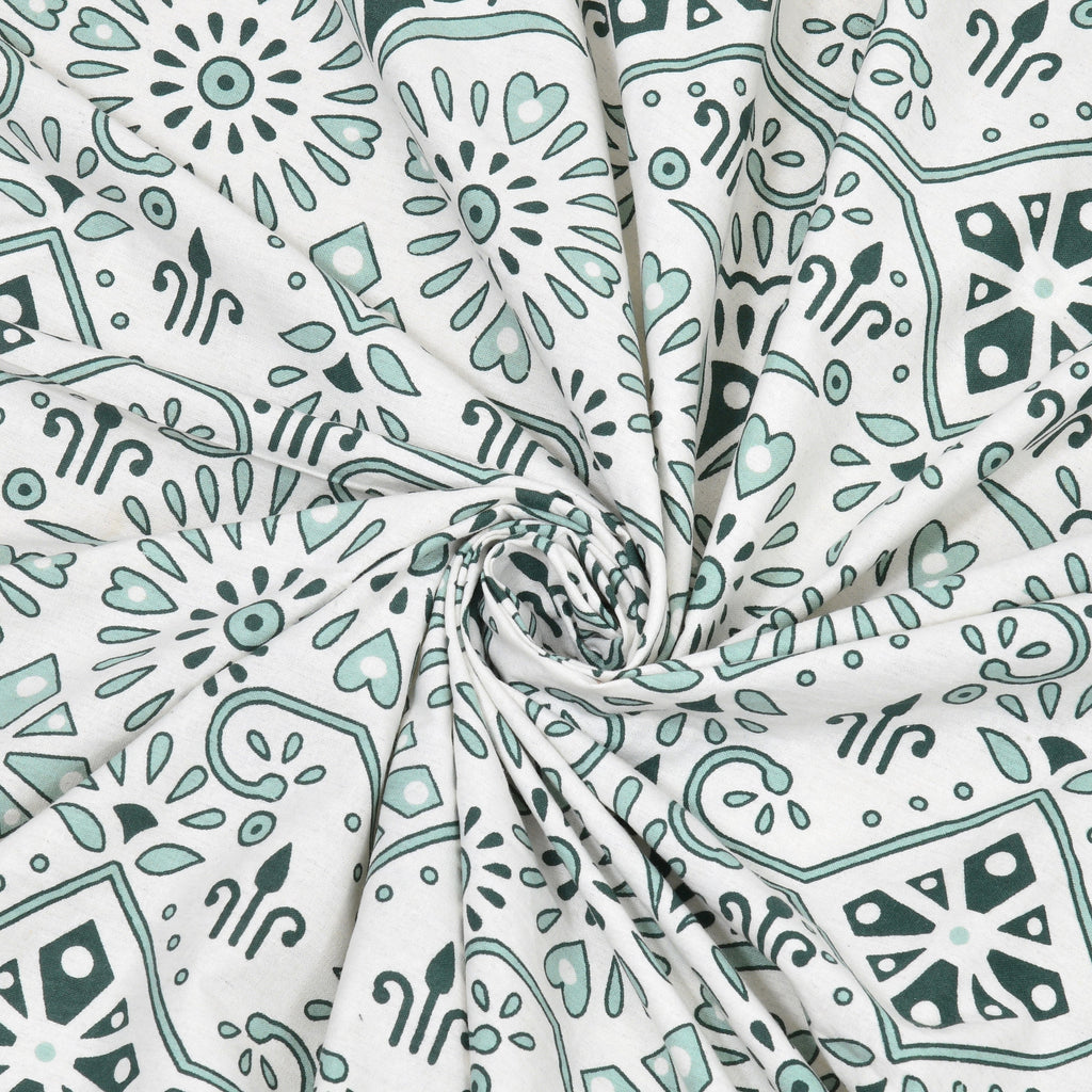 250 TC Pure Cotton | Multicolor Traditional Jaipuri Prints | Premium Quality King Size Bedsheet with 2 Pillow Covers (90*108 Inch)