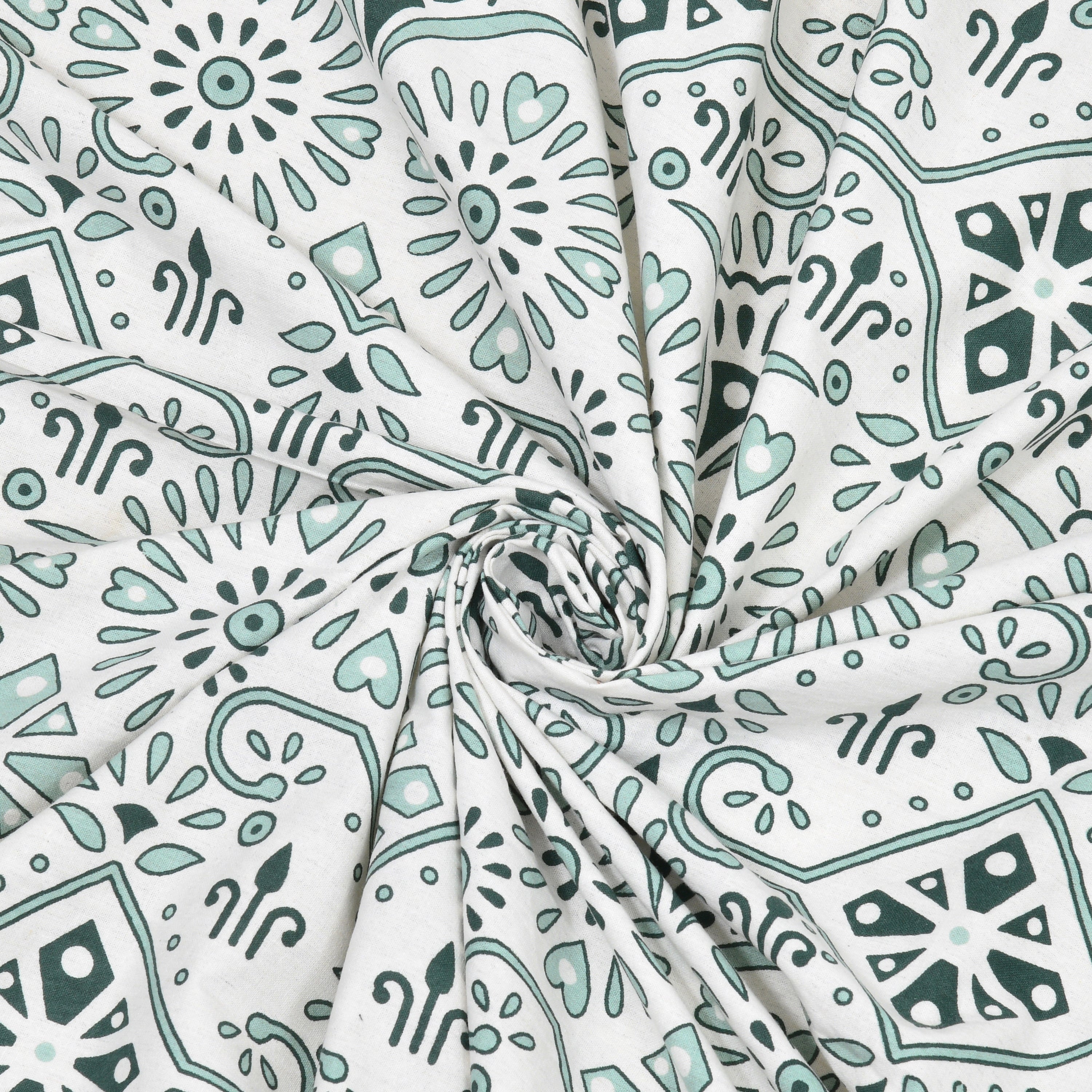 250 TC Pure Cotton | Multicolor Traditional Jaipuri Prints | Premium Quality King Size Bedsheet with 2 Pillow Covers (90*108 Inch)