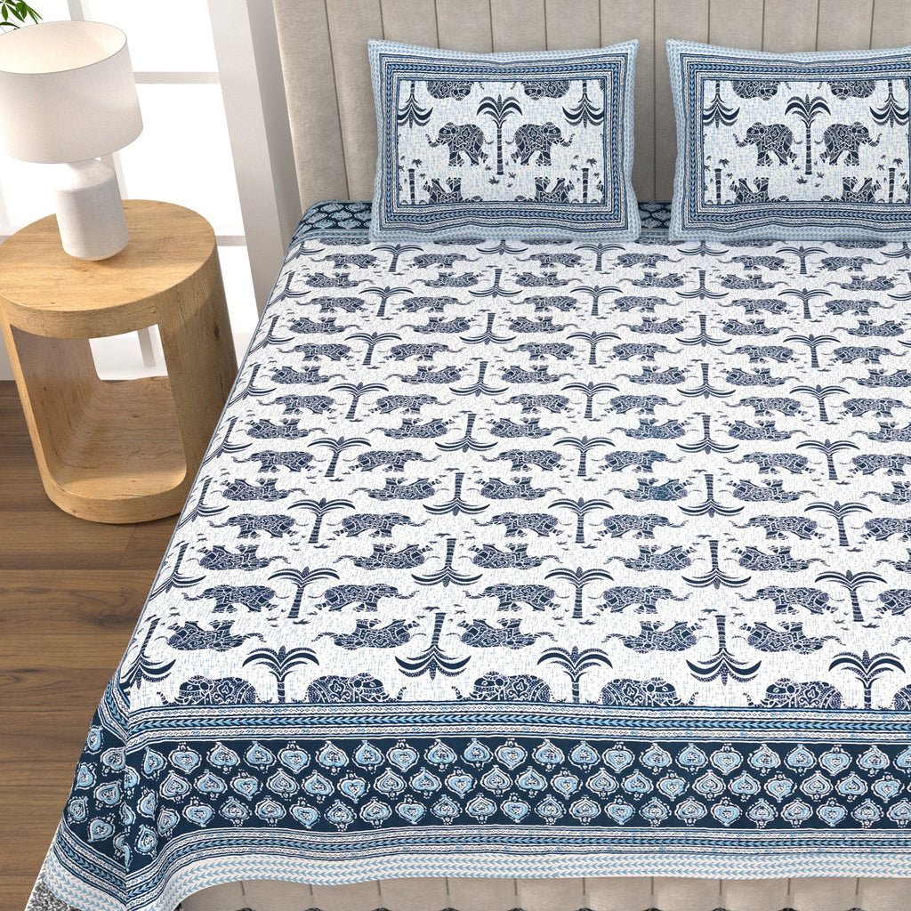 Elegance 90*108 Inch Premium Quality King Size Bedsheet with 2 Pillow Covers (17*27 Inch)