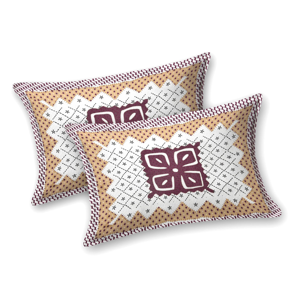 Premium 250 TC Cotton Bedsheet | Ultra-Comfort King Size | Stylish Design with 2 Pillow Covers